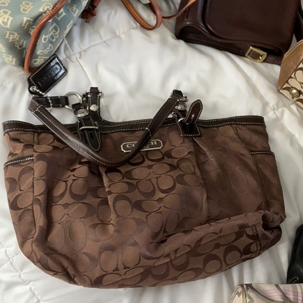 Coach Brown Signature Tote Bag